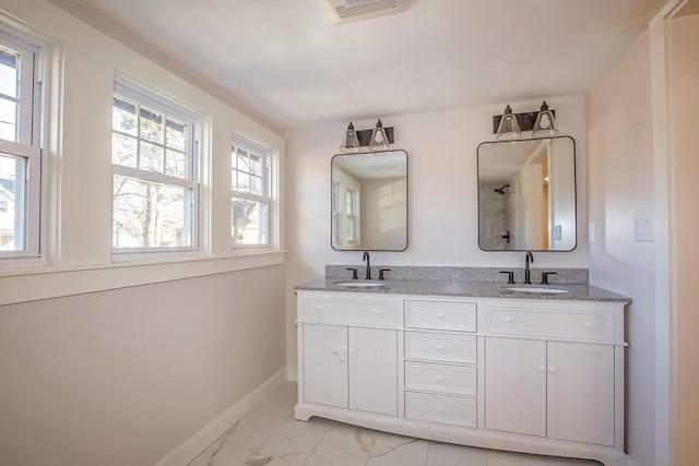 bathroom with vanity