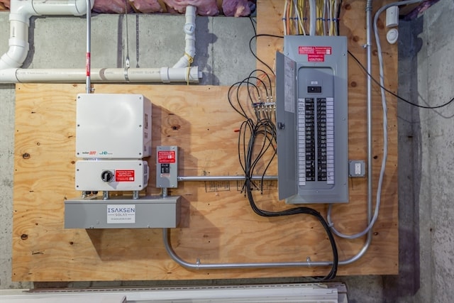 utility room with electric panel