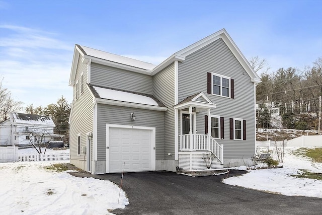 view of front of home featuring a garage