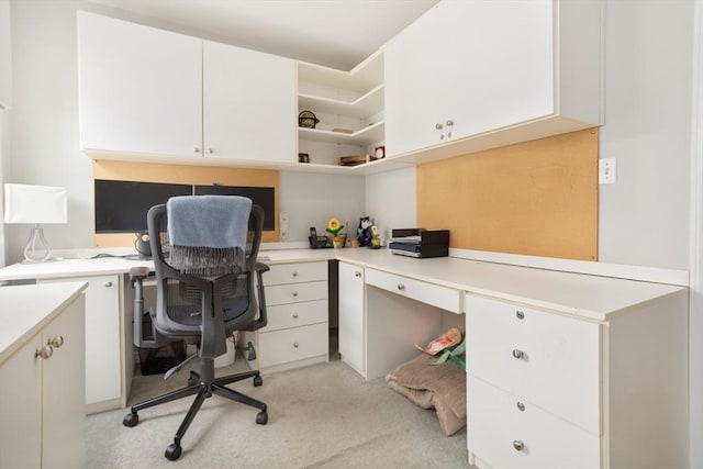 518 Washington St, Winchester, MA 01890 - home office featuring built in desk and light colored carpet