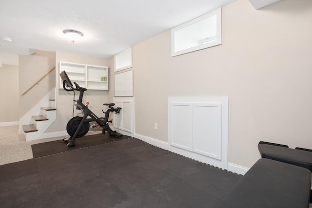 518 Washington St, Winchester, MA 01890 - workout room with baseboards
