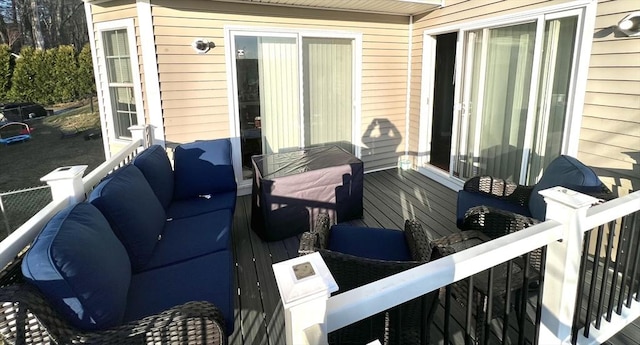 59 Sophia, Worcester, MA 01607 - wooden deck with an outdoor living space