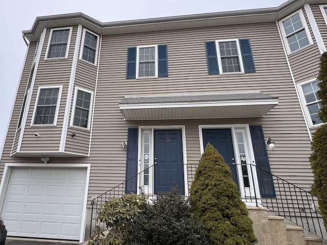 view of front of property with an attached garage