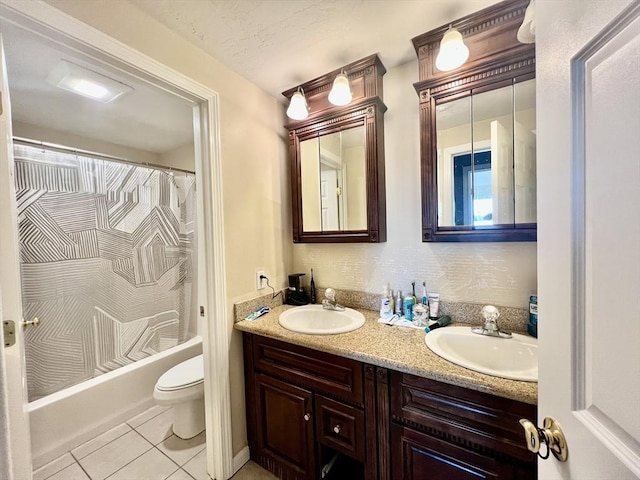 59 Sophia, Worcester, MA 01607 - bathroom featuring toilet, tile patterned floors, a sink, and double vanity