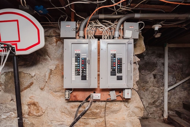 utility room featuring electric panel