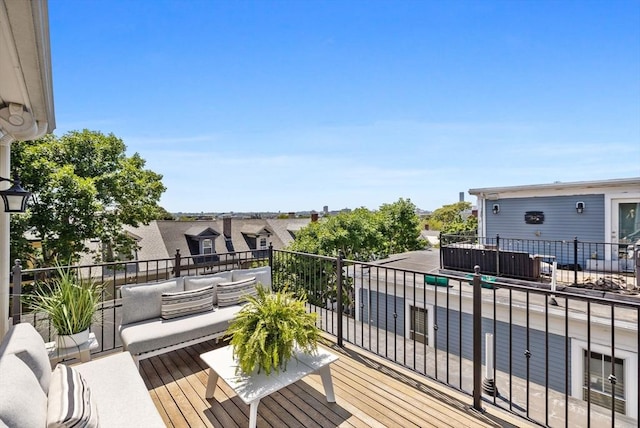 424-430 W 4th St Unit 428, Boston, MA 02127 - wooden deck featuring an outdoor hangout area