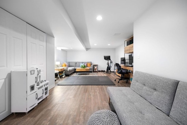 424-430 W 4th St Unit 428, Boston, MA 02127 - office area featuring dark wood-type flooring and recessed lighting