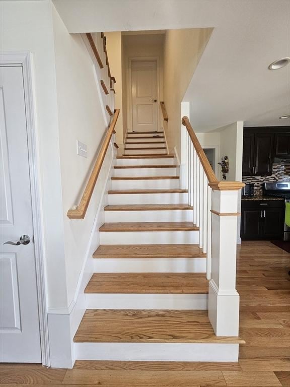 2 Carousel Ter, Dartmouth, MA 02747 - stairway with wood finished floors and recessed lighting