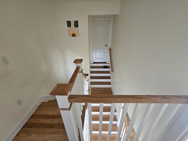 2 Carousel Ter, Dartmouth, MA 02747 - stairway with baseboards and wood finished floors