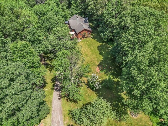 8 Turk Hollow Rd, Oxford, MA 01540 - drone / aerial view with a wooded view