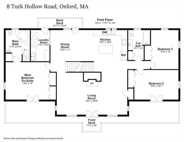 8 Turk Hollow Rd, Oxford, MA 01540 - plan
