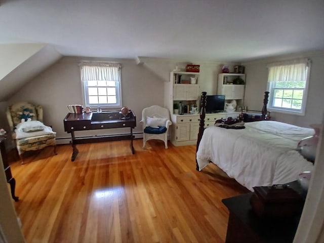 100 D Dr, Westport, MA 02790 - bedroom with multiple windows, light wood-type flooring, and baseboard heating