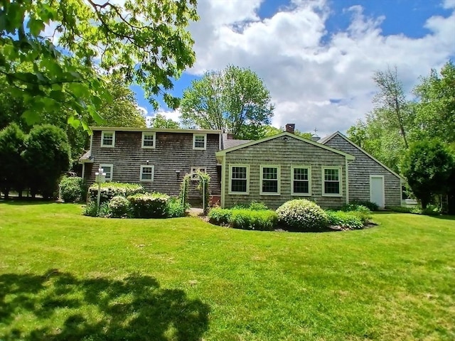 100 D Dr, Westport, MA 02790 - back of property featuring a yard and a chimney