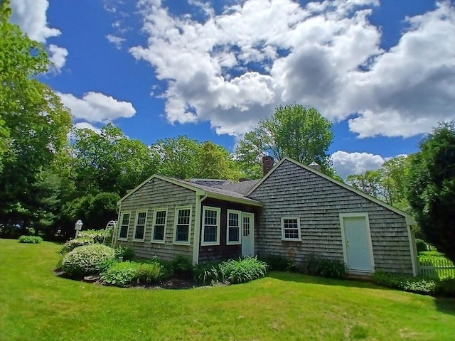 100 D Dr, Westport, MA 02790 - back of property with a chimney