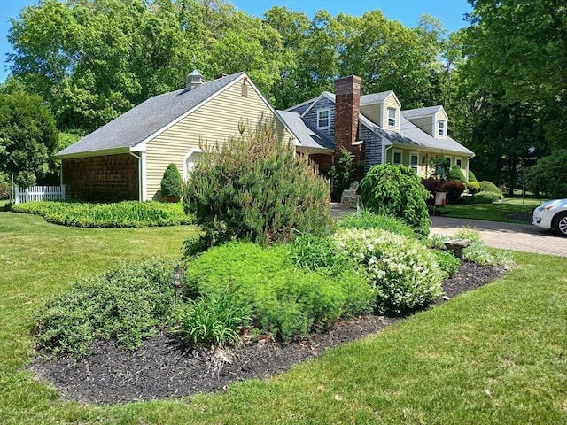 100 D Dr, Westport, MA 02790 - view of side of property with a yard and a chimney