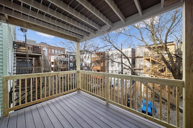 view of wooden terrace