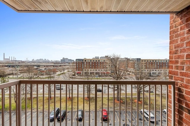 balcony with a city view