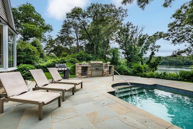 385 Barnes Rd, Oak Bluffs, MA 02557 - view of pool with area for grilling and a patio area