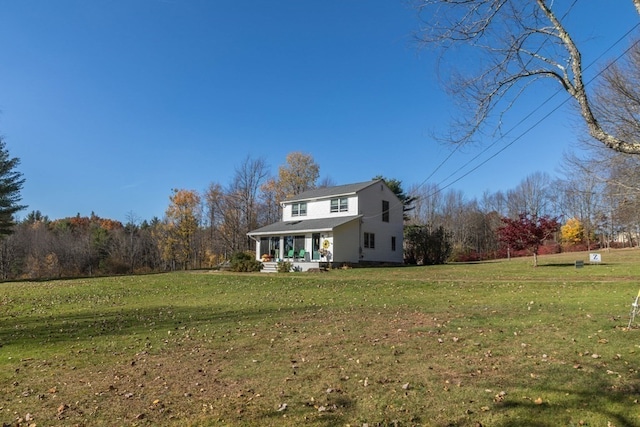 exterior space with a lawn