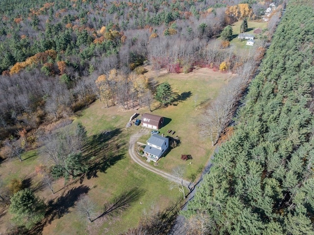 bird's eye view with a rural view