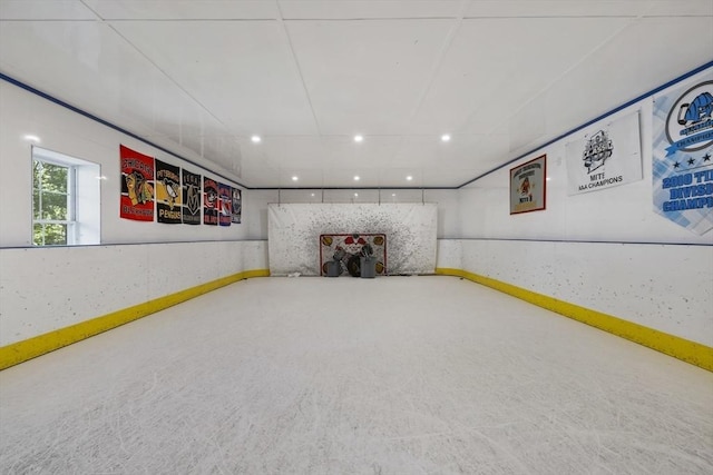3 Newton Ln, Medway, MA 02053 - basement featuring baseboards, carpet flooring, and recessed lighting