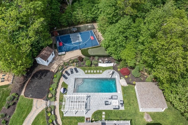 3 Newton Ln, Medway, MA 02053 - aerial view of a pool area