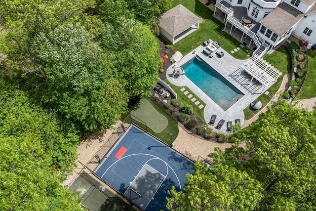 3 Newton Ln, Medway, MA 02053 - bird's eye view of a pool area