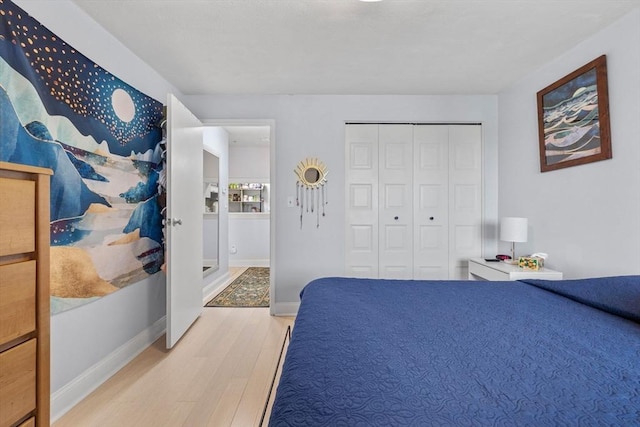 12 Pond Ln Unit 65, Arlington, MA 02474 - bedroom with wood finished floors, baseboards, and a closet