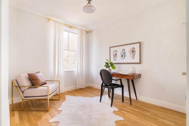 office featuring hardwood / wood-style floors