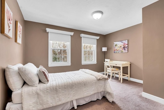 view of carpeted bedroom