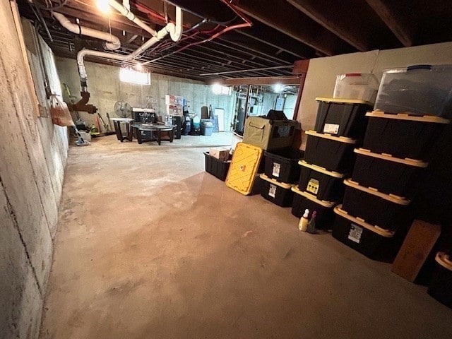 view of basement