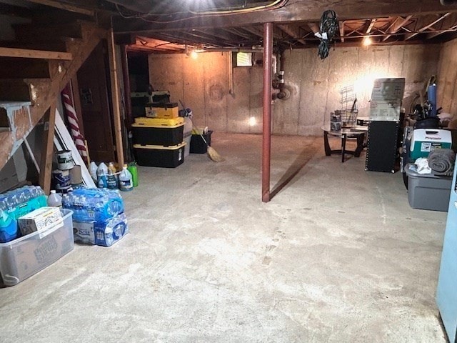 view of basement