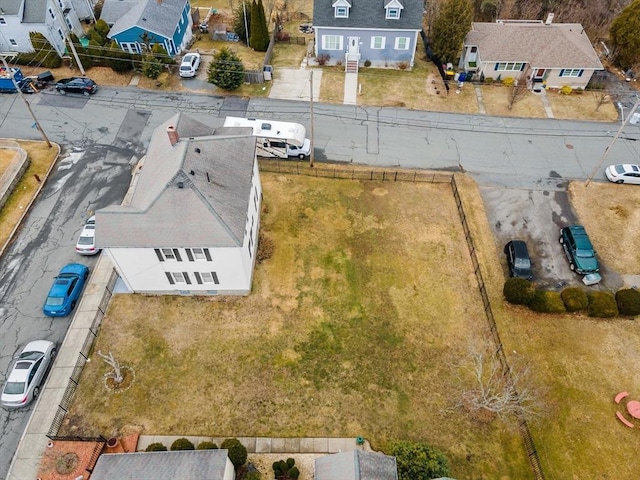 bird's eye view with a residential view