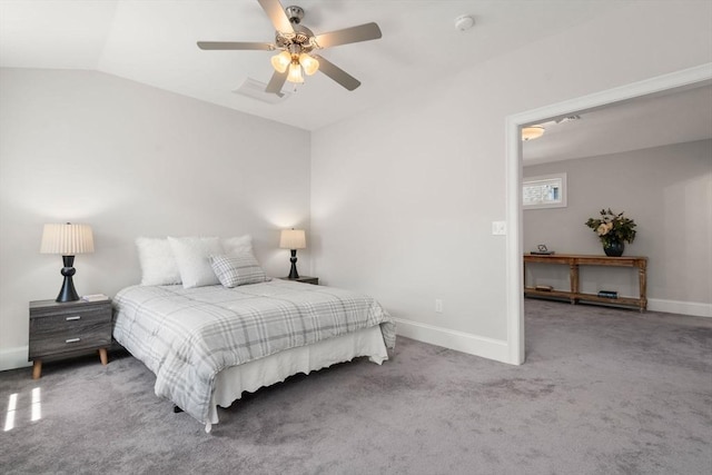 15 Boydes Xing Unit 13, Norfolk, MA 02056 - carpeted bedroom with baseboards, lofted ceiling, and ceiling fan