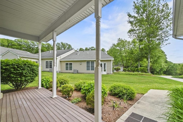 28 Summerfield Dr Unit 28, Grafton, MA 01560 - wooden terrace with a lawn and central AC