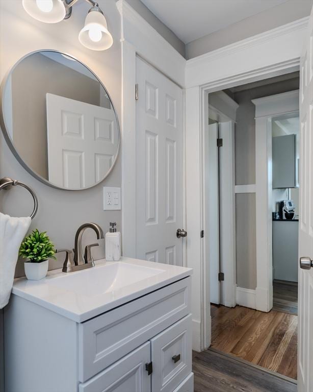 229 Saint James Blvd, Springfield, MA 01104 - bathroom with vanity and wood finished floors