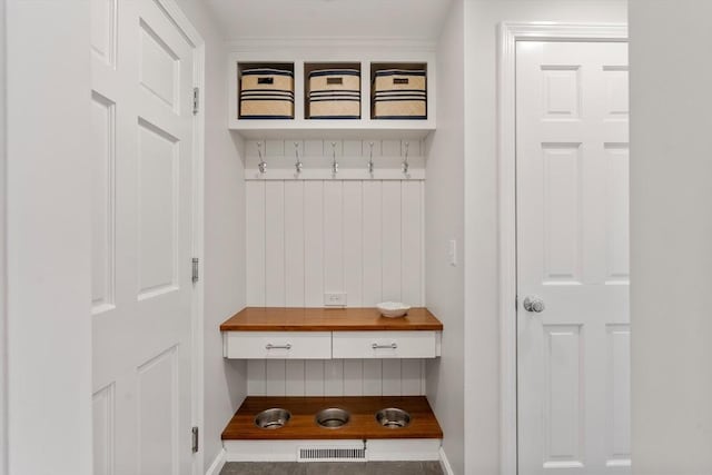 mudroom with visible vents