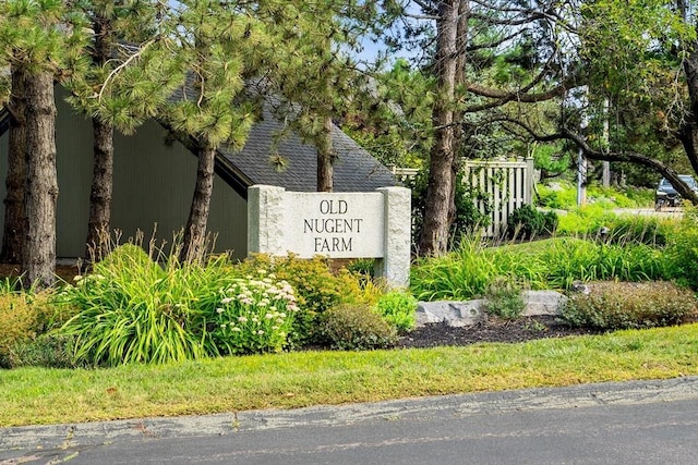 view of community sign