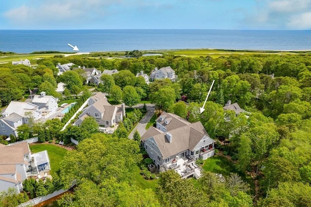 29 Flat Pond Cir, Mashpee, MA 02649 - aerial view of residential area with a nearby body of water