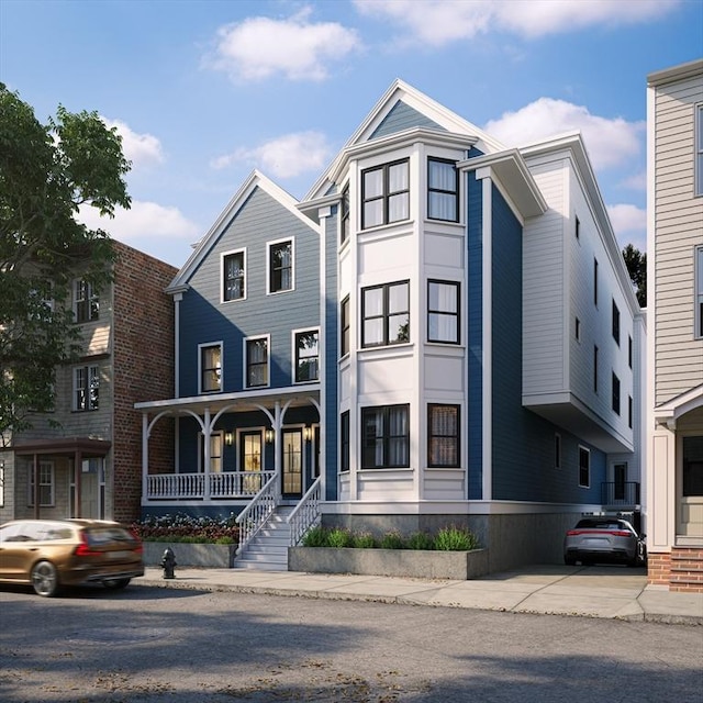 view of front facade with covered porch