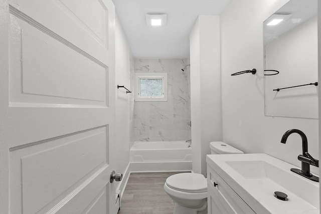 551 Chestnut St, Athol, MA 01331 - full bathroom with vanity, wood finished floors, and shower / bath combination