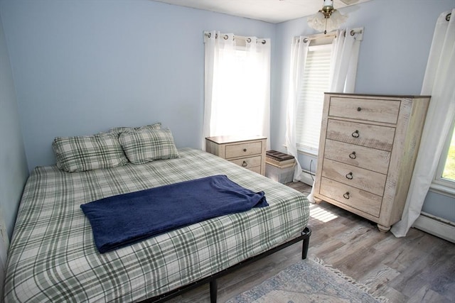 bedroom featuring wood finished floors