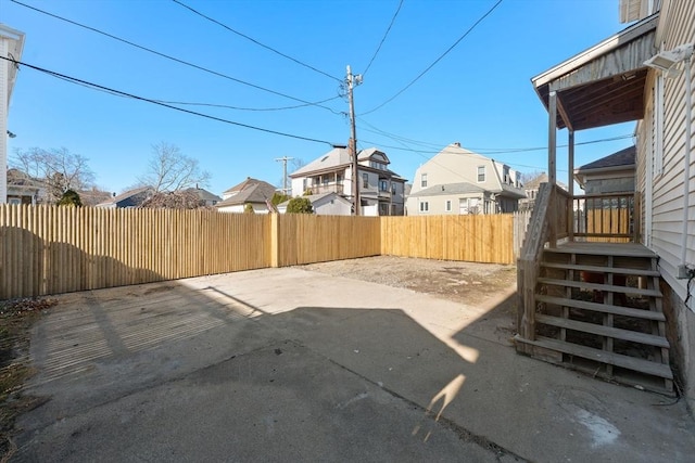 view of yard with a patio area