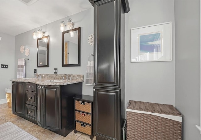 bathroom featuring vanity and tile patterned floors