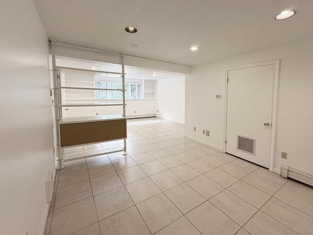 2 Robert Cohen Dr, Canton, MA 02021 - spare room featuring recessed lighting, light tile patterned flooring, baseboards, and a baseboard heating unit