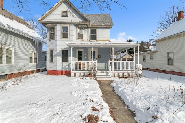 view of front of house featuring covered porch