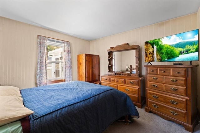 bedroom featuring carpet