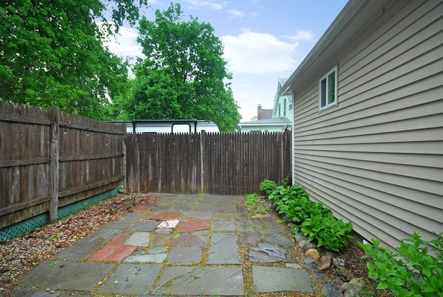 view of patio / terrace featuring a fenced backyard