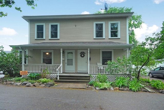 view of front of house with covered porch