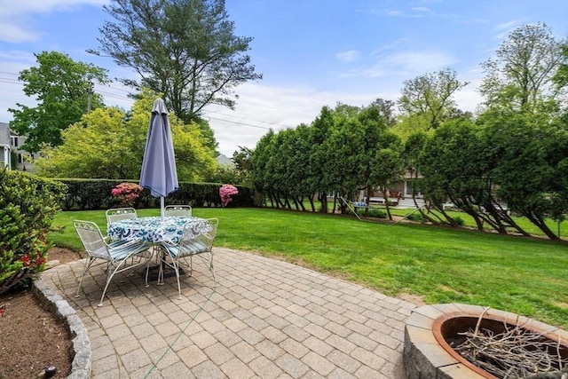 39 Manton Rd, Swampscott, MA 01907 - view of patio / terrace featuring an outdoor fire pit and outdoor dining space